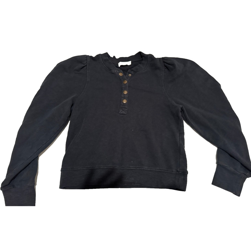 Ulla Johnson Sweater dark Gray Small Asher crew neck top 100% Cotton